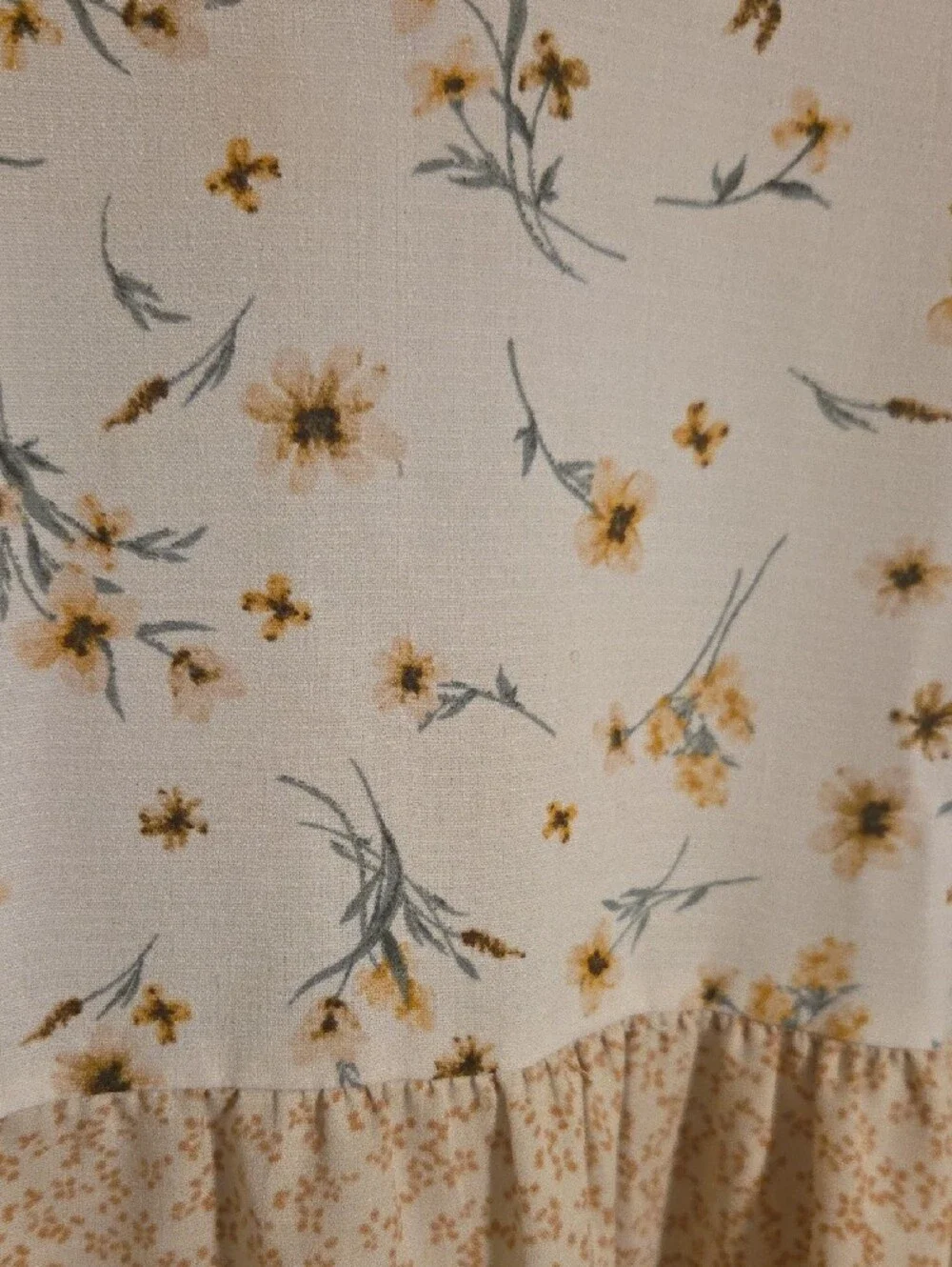 Anthropologie Paper Crane Floral Tiered Peplum Top - Size L (Fits Small)